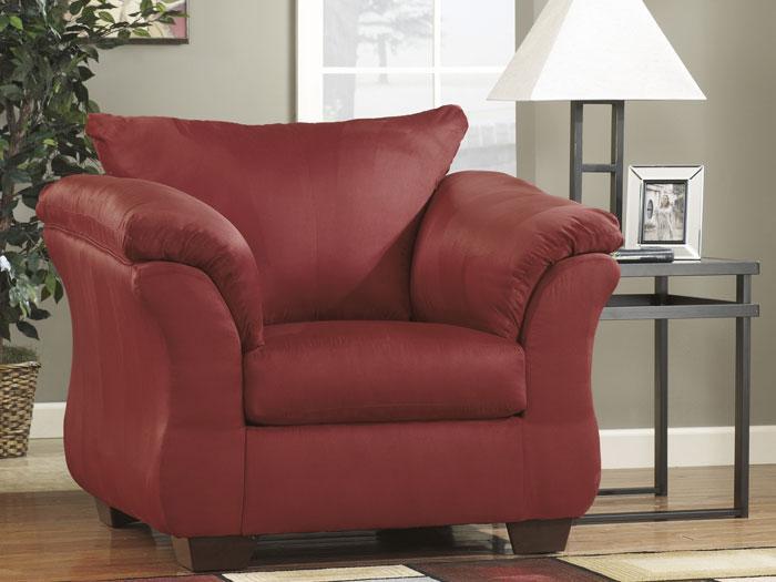 Darcy Red Microfiber Club Chair,ASH