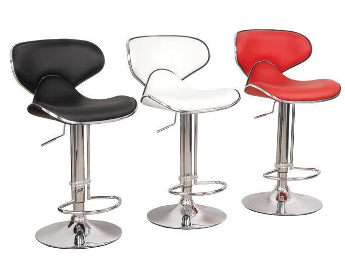 Contemporary Red Adjustable Bar Stool,COCO