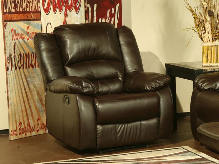 Martin Brown Bonded Leather Recliner,AMAL