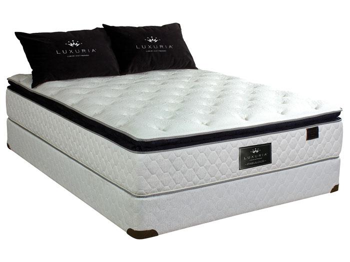 Luxuria Jumbo Pillow Top Queen Mattress & Box Spring,SHER