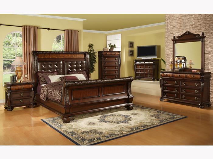 Sophia Cherry 5 PC. Queen Bedroom Set,LFE