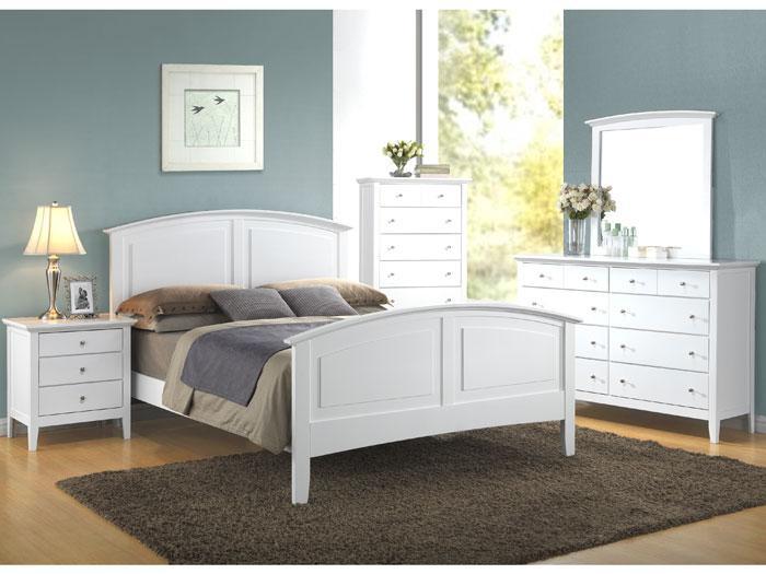 Metalindo White 3 PC. Queen Bed,LIFE