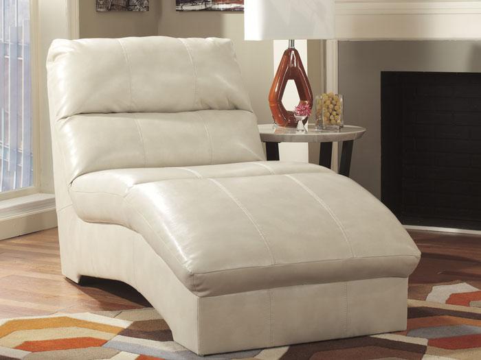 Paulie Bonded Leather Chaise - Taupe,ASHLEY