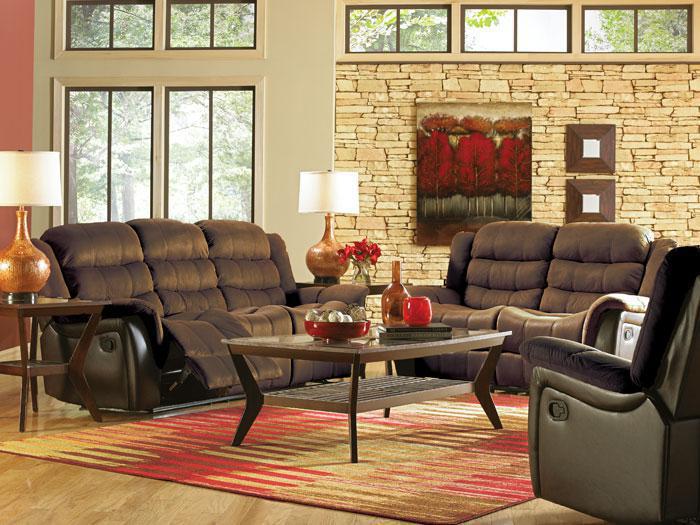 Kent Chocolate Two-Tone Dual Reclining Love Seat,AMAL