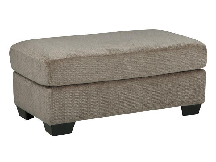 Kenzel Chenille Ottoman - Graphite,ASH