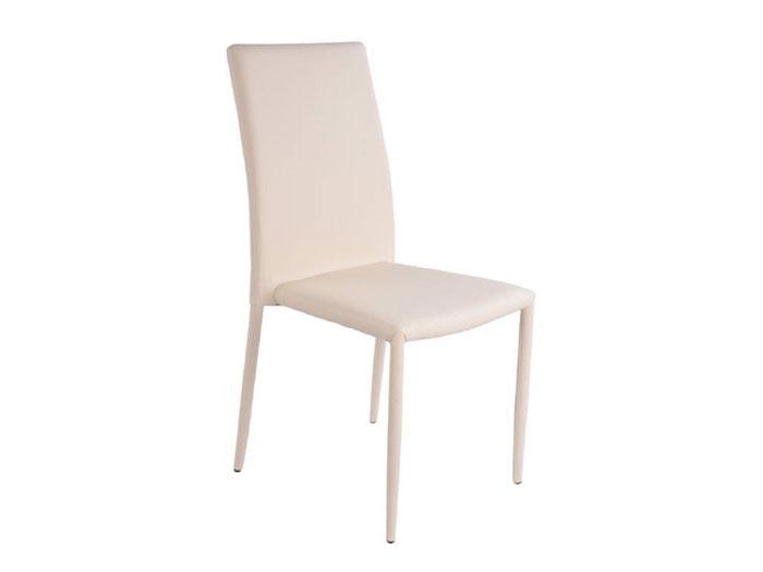 White Faux Leather Side Chair,GFI