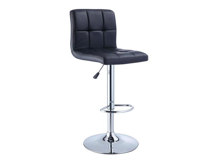 Gemma Adjustable Swivel Barstool - Black,POWELL