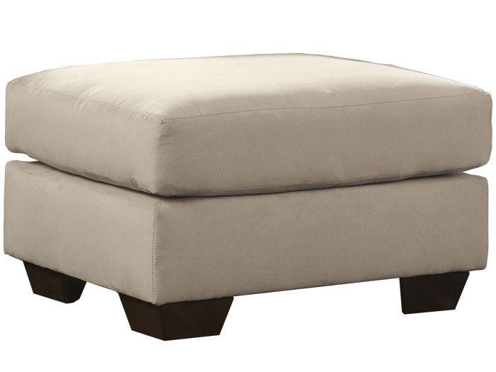 Darcy Stone Microfiber Ottoman,ASH