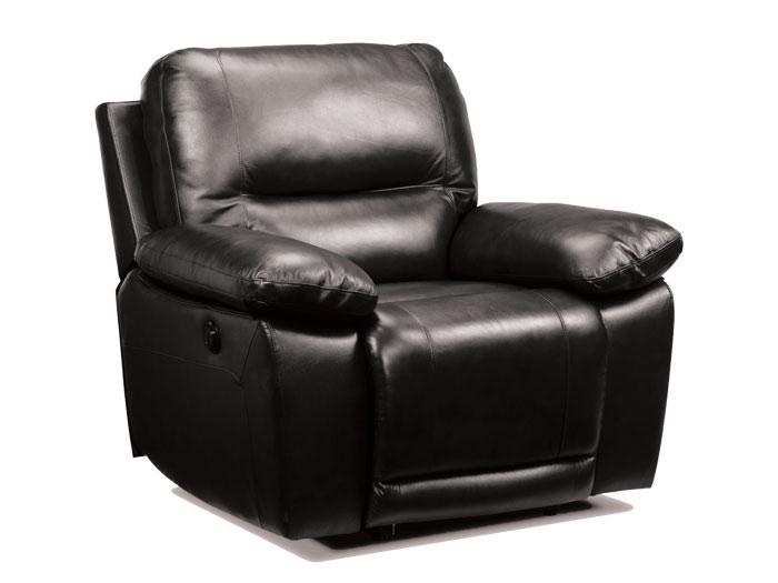 Liane Leather Rocker Recliner - Black,AMAL