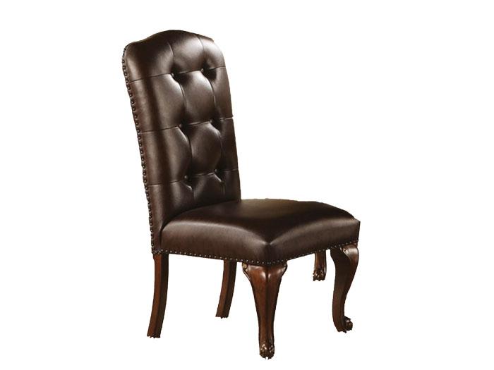 Sophia Traditional Chocolate Upholstered Side Chair,LFE