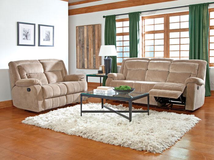 Donna Mocha Reclining Sofa & Love Seat Package,LIFE