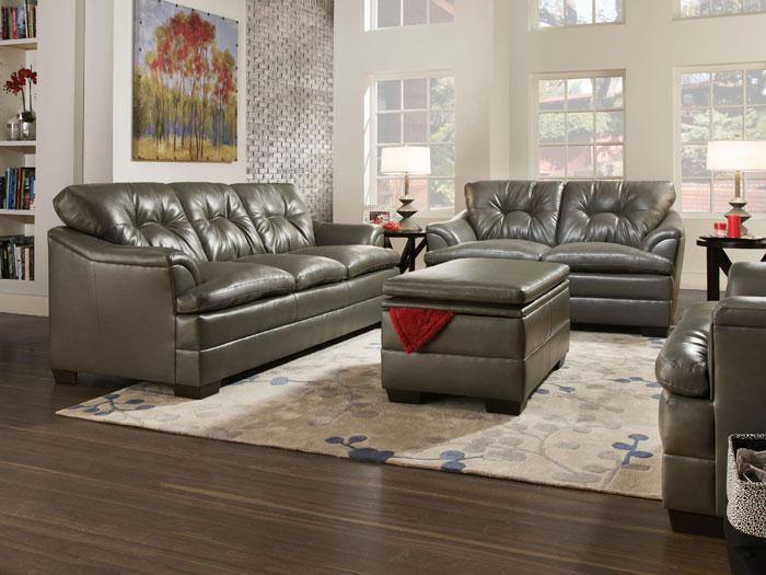 Apollo Charcoal Polyurethane Sofa,SIMM