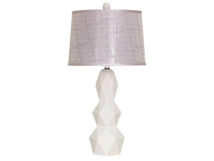 Shevon White Ceramic Table Lamp,ASH