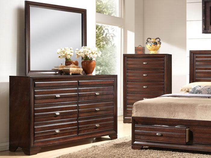 Stella 6 Drawer Dresser with 2 Top Hidden Drawers,CROW