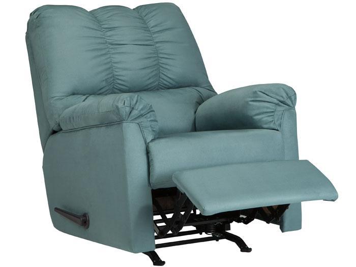 Darcy Aqua Microfiber Rocker Recliner,ASH