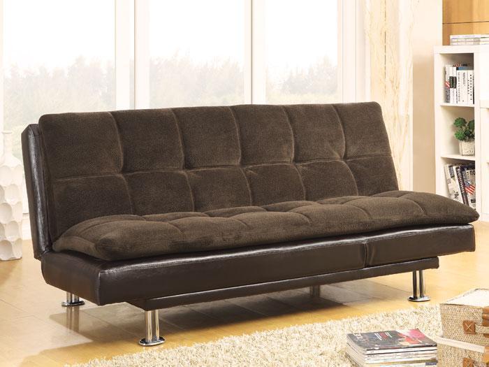 Millie Chocolate 3-Way Convertible Futon,COCO