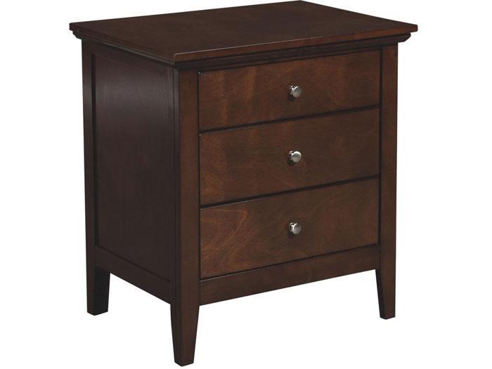 Metalindo Merlot 3 Drawer Nightstand,LIFE