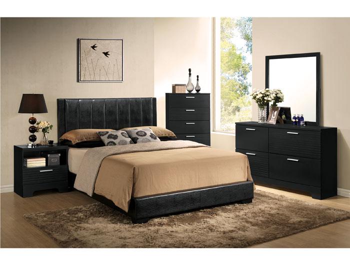 Emily Black 4 Drawer Dresser/Mirror,LIFE