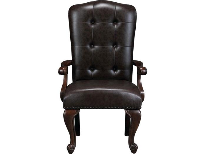 Sophia Traditional Chocolate Upholstered Arm Chair,LFE