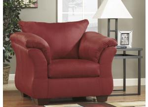 Darcy Red Microfiber Club Chair,ASH