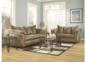 Darcy Mocha Microfiber Sleeper Sofa & Love Seat Package,ASH