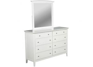 Metalindo White 8 Drawer Dresser/Mirror,LIFE