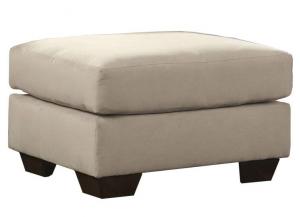 Darcy Stone Microfiber Ottoman,ASH