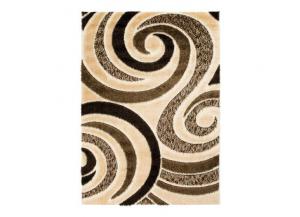 Miami Shag Accent Rug - Chocolate/Cream,IHD