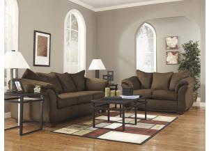 Darcy Cafe Microfiber Sleeper Sofa & Love Seat Package,ASH