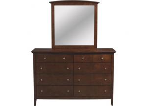 Metalindo Merlot 8 Drawer Dresser/Mirror,LIFE