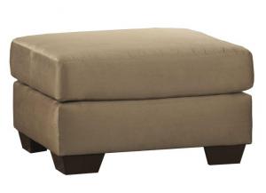 Darcy Mocha Microfiber Ottoman,ASH