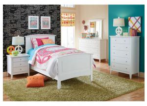 Metalindo White 5 PC. Twin Bedroom Set,LIFE