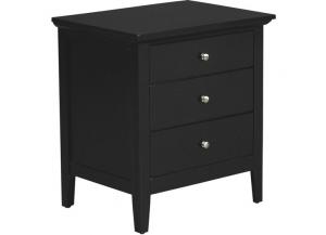 Metalindo Black 3 Drawer Nightstand,LIFE